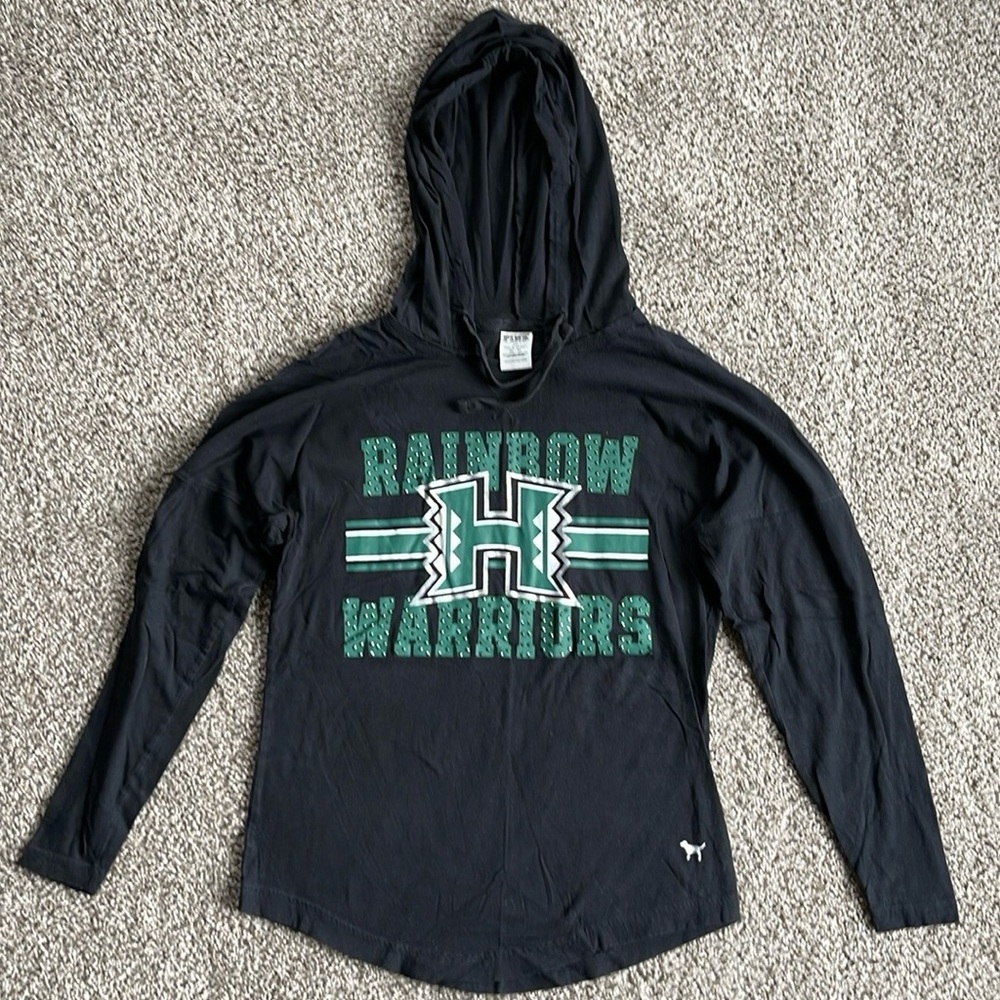 PINK Victoria’s Secret Hawaii Rainbow Warriors Hoodie Shirt - Size XS